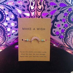 Make A Wish Druzy Crystal Moon Bracelet